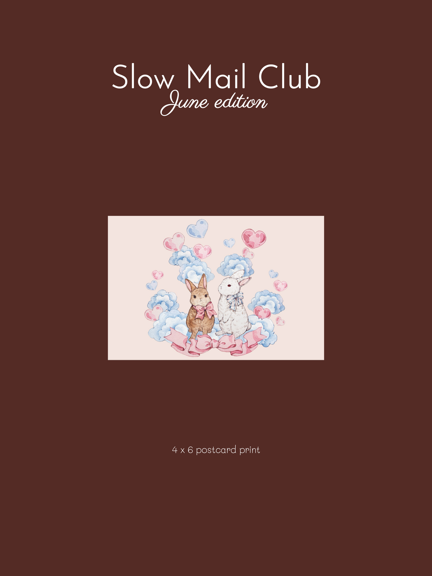 June edition - bunny 4x6 postcard print