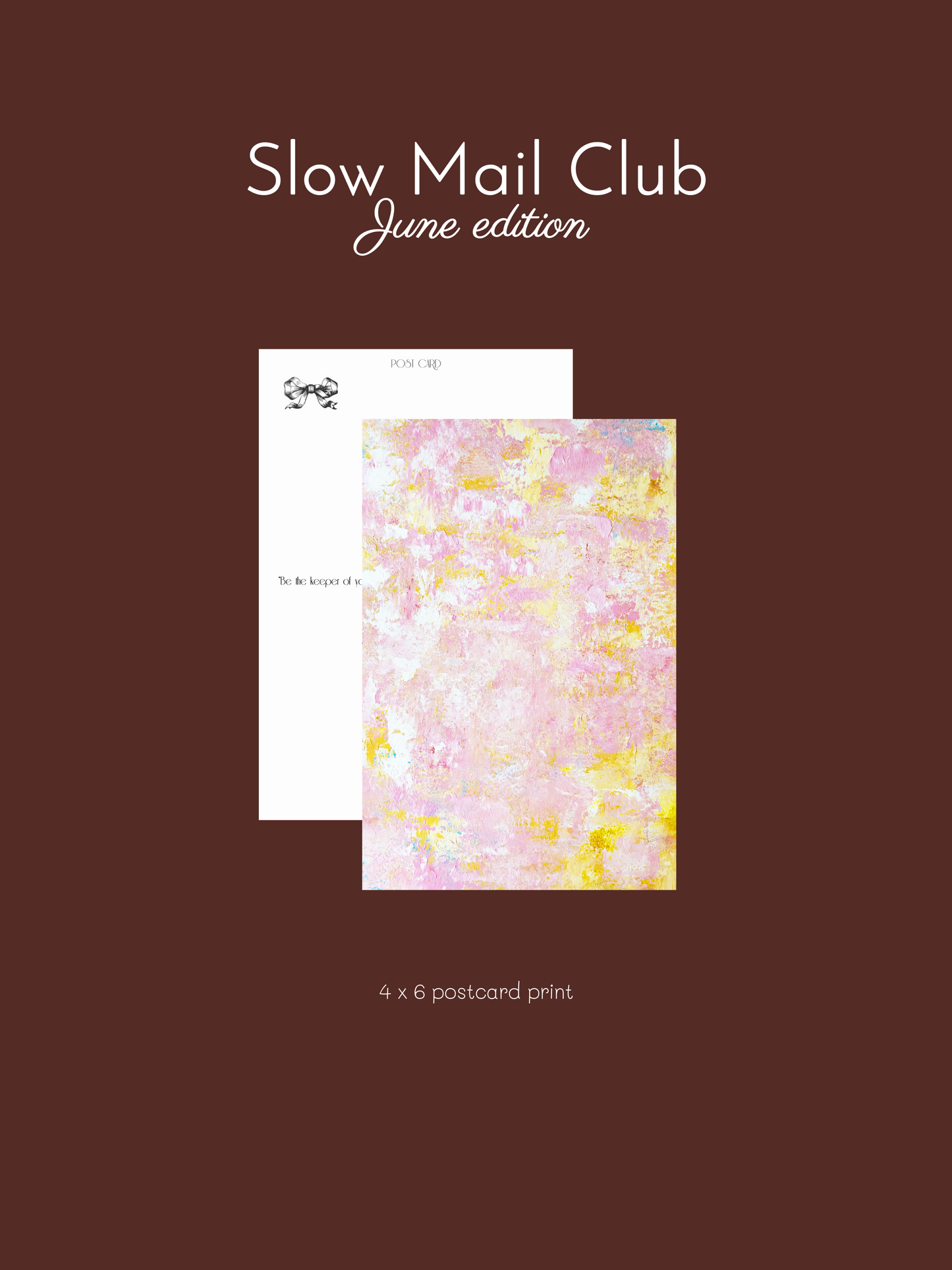 June edition - my painting 4x6 postcard print
