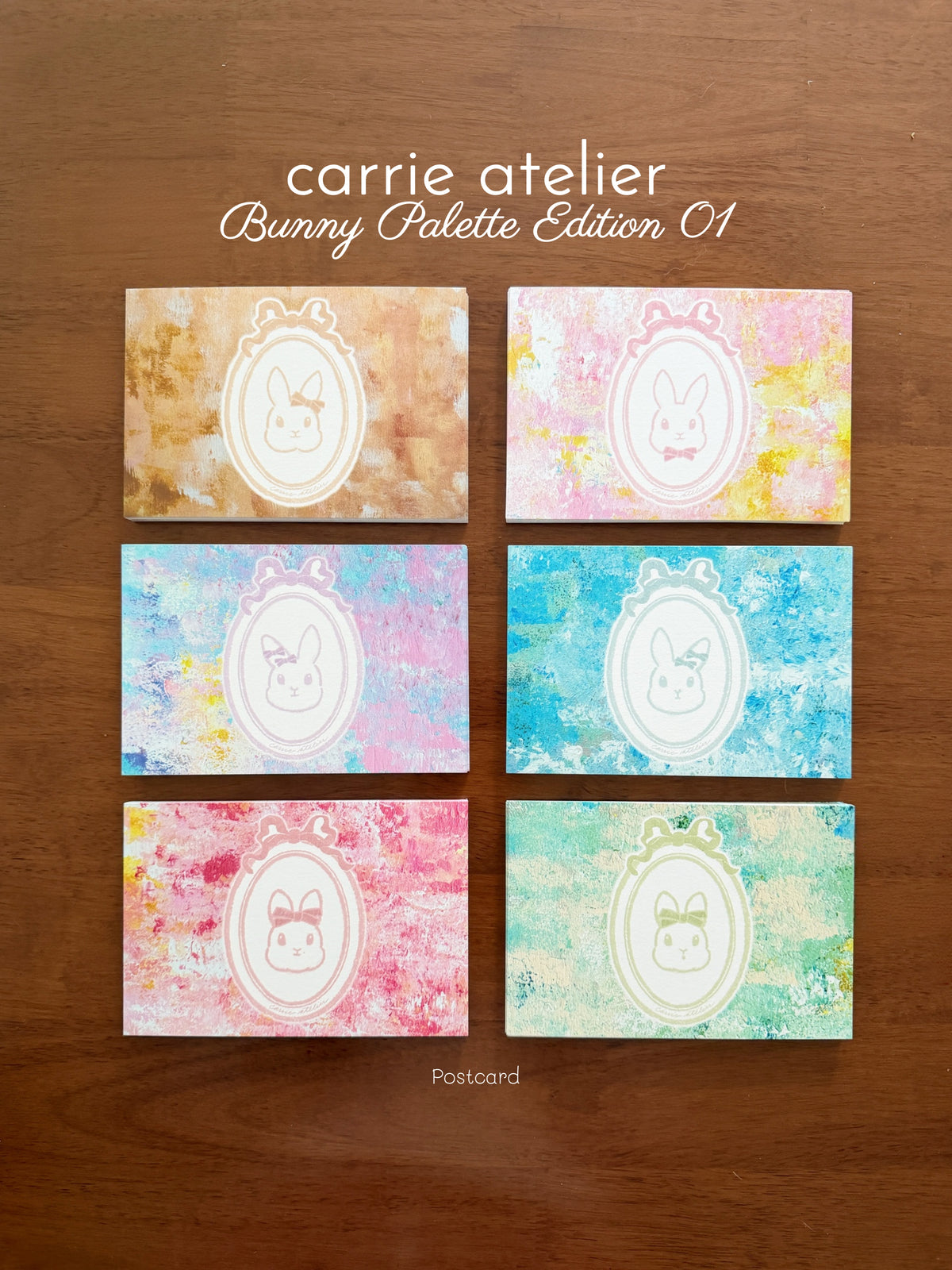 bunny palette edition 01 - 4x6 art print postcard set of 6