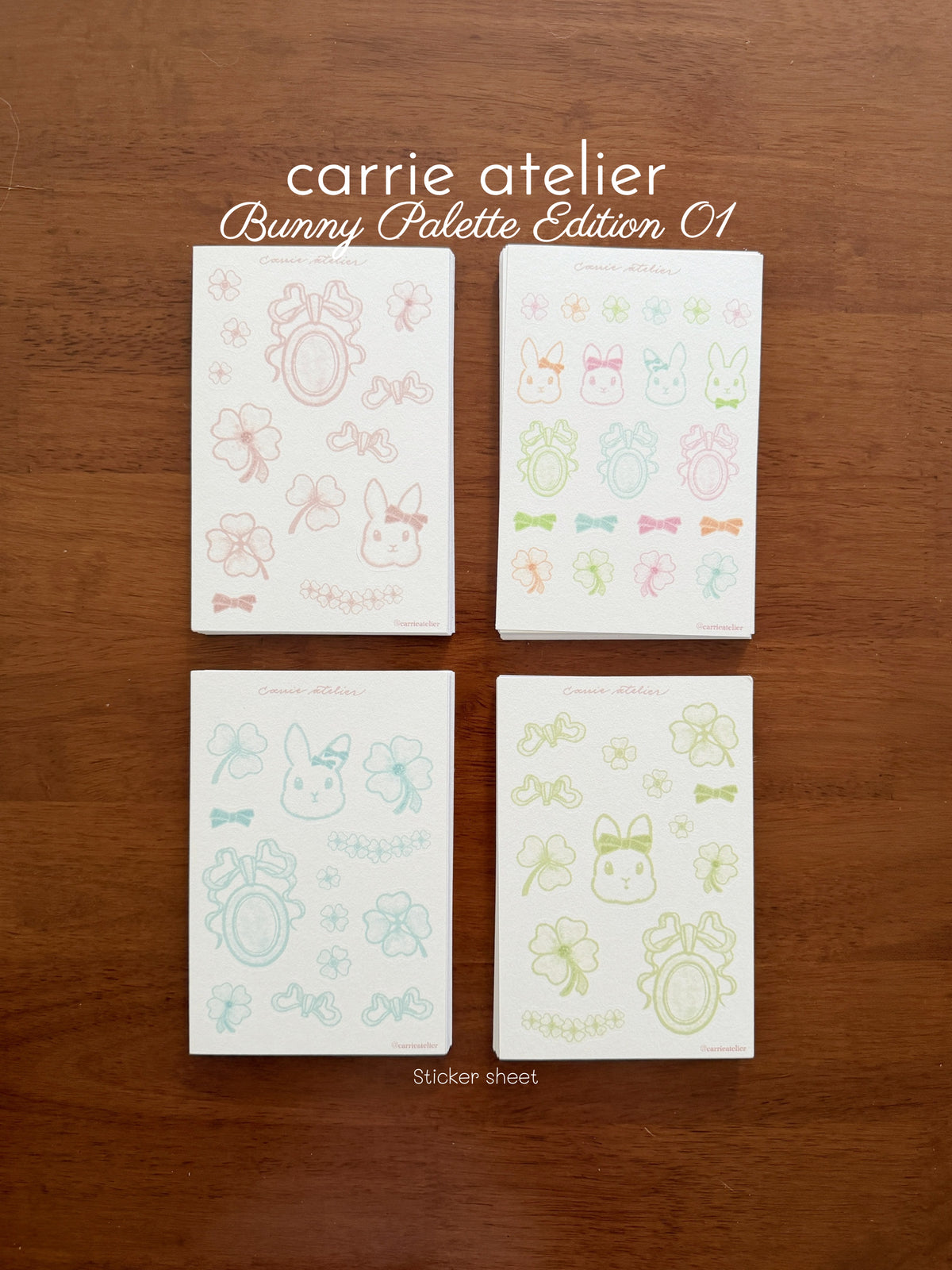 bunny palette edition 01 - sticker sheet set of 4