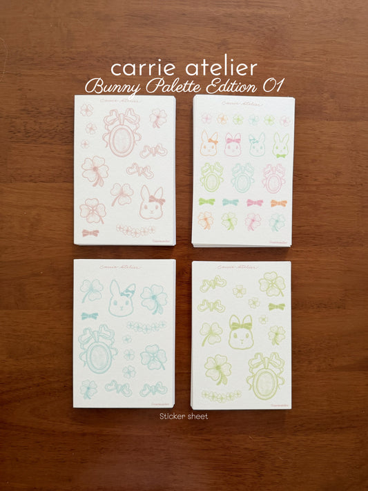 bunny palette edition 01 - sticker sheet set of 4