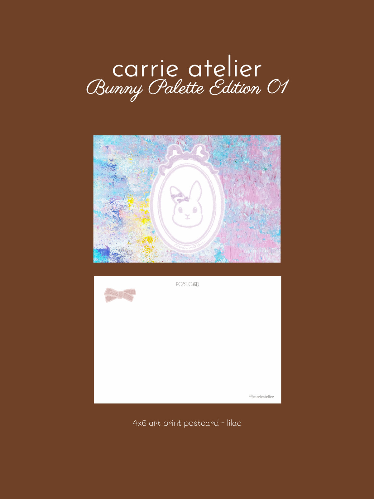 bunny palette edition 01 - 4x6 art print postcard set of 6