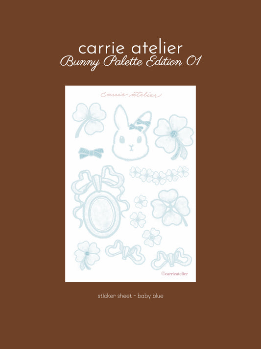 bunny palette edition 01 - sticker sheet - baby blue
